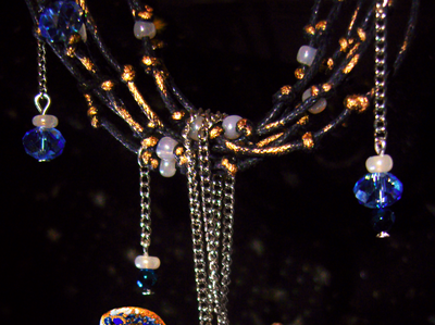 Волшебное колье "Снежная Ночница, Крылатая Мышка", Новогодний подарок