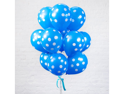 Синие шары в горох