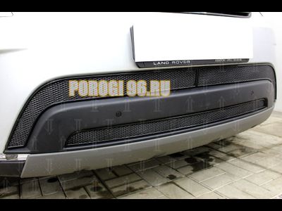 Защита радиатора Land Rover Discovery V 2017- (3 части) black PREMIUM