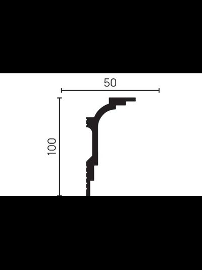 Потолочный плинтус DECOR-DIZAYN DD515, из дюрополимера, под покраску, ударопрочный, 2 метра
