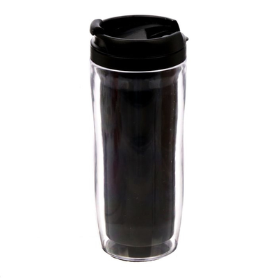 Термостакан под полиграфическую вставку, чёрный, 350 мл