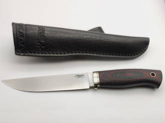 Нож Длинный Джек Эксперт N690 красно-черная микарта