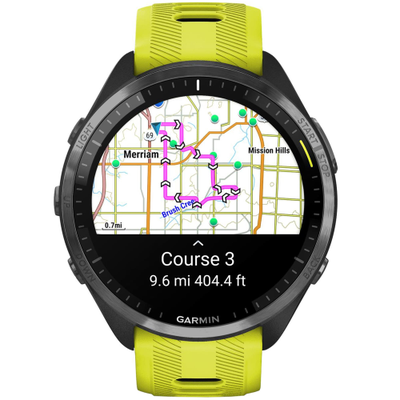 Умные часы Garmin Forerunner 965 Amp Yellow / Black DLC Titanium