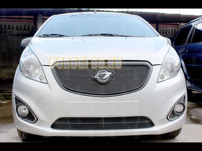 Защита радиатора Ravon R2 2016- (кроме Элеганс) black верх