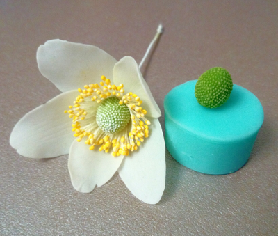 "Серединка садового анемона " Силиконовый молд