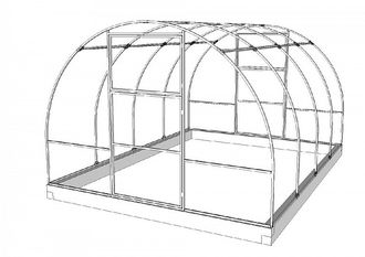 Теплица Польза-3 Цельнодуговая, 3х10 м