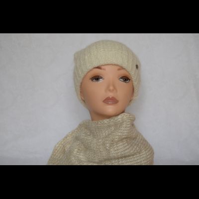 Шарф капюшон вязаный женский Vizio S 141 S 8 бежевый