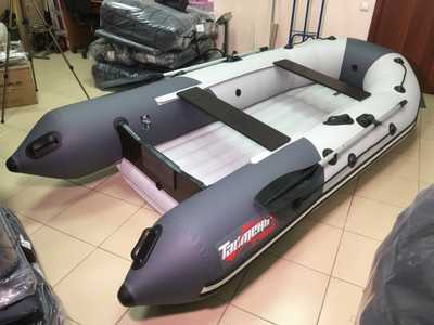 Моторная лодка Таймень NX 3400 НДНД PRO светло-серый/графит