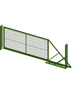 Откатные ворота 3D со сварной сеткой Стандарт ППК 2,0*4,0м