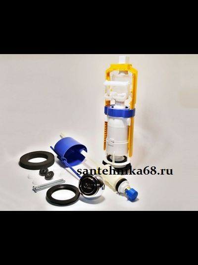 Сливная арматура для унитаза Сантек Roca Jika Спускной однорежимный FAST S/S и наливной клапан Uni Bottom Oli 122541