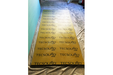 Монтаж Тексаунд-70 "самоклейка" на лист ГКЛВ