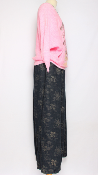 ДЖЕМПЕР БОХО "КИМОНО С НАКАТОМ1" розовый до р.52