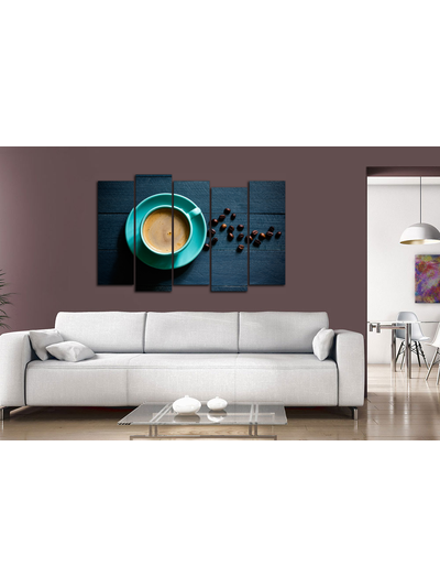 Модульная картина &quot;Бирюзовая чашечка кофе&quot;