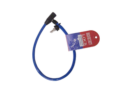 Замок велосипедный 10*650мм (синий)
