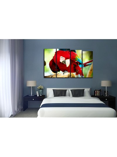 Модульная картина &quot;Красный ару&quot;