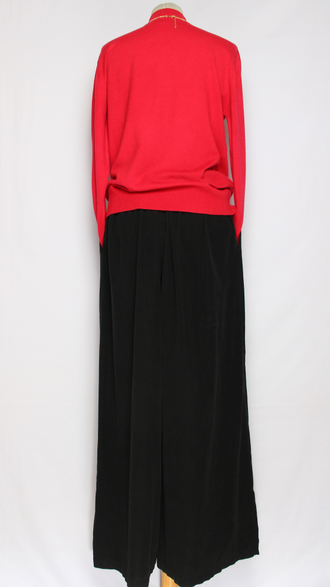 Брюки вельветовые"Палаццо защипы пояс" хаки, бежевый, графит, чёрный до 54