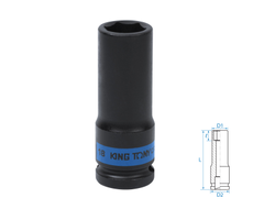 Головка торцевая ударная глубокая шестигранная 1/2", 18 мм KING TONY 443518M