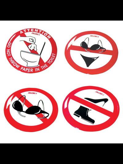 Наклейка силиконовая Не бросать бумагу в туалет Lalizas 95758 80 мм