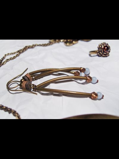 Бохо-серьги "Небо на кончиках веток"