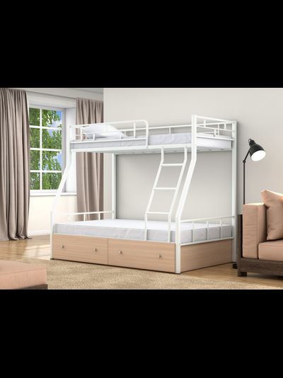 Двухъярусная кровать Раута белая