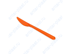 Нож пластиковый оранжевый 18 см ПРЕМИУМ (50 шт.)