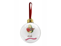 Новогодний ёлочный шар #4 на День влюблённых, 14 февраля