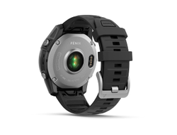 Умные часы Garmin Fenix E - 47 мм, AMOLED серебристый стальной безель, черный силиконовый ремешок (010-03025-00)