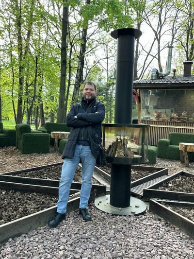 Уличный камин модель VV