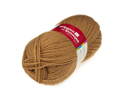 Пряжа Подмосковная для вязания 50% шерсть, 50% акрил. Длина нити и вес: Моток 100 грамм, 250 метров  цвет    цвет темный беж 606