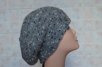 серый женский берет меланжевый купить