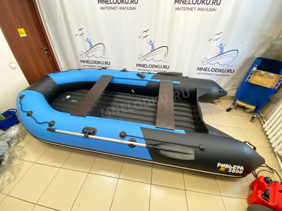 Ривьера Компакт 3800 НДНД синяя волна/черный комби слева