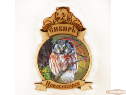 Магнит деревянный медведь