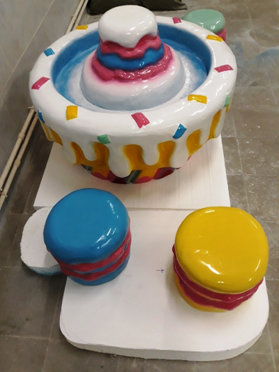 Стол песочница «Тортик» из стеклопластика