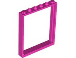 Window 1 x 6 x 6 Flat Front, Dark Pink (42205 / 6429932)