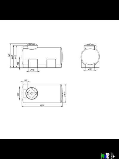 Емкость Экопром ЭВГ 350 л черная