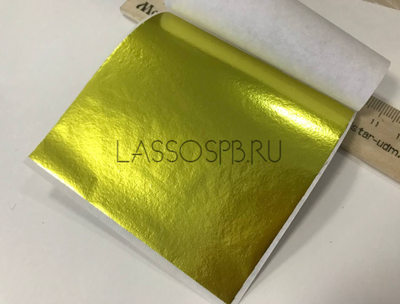 Поталь цветная "Лайм" 8 х 8 см 100 листов