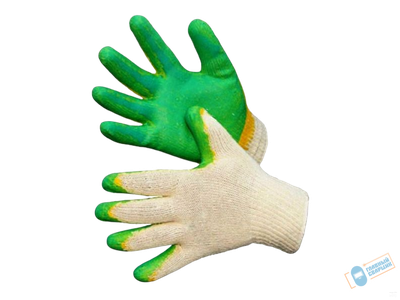 Перчатки рабочие х/б с латексным покрытием