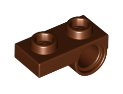 Plate, Modified 1 x 2 with Pin Hole on Bottom, Reddish Brown (18677 / 6178035 / 6192310)