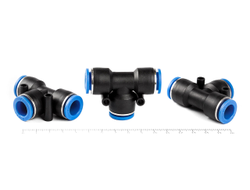 Фитинг пневматический цанговый пластиковый Т-образный PUТ 12