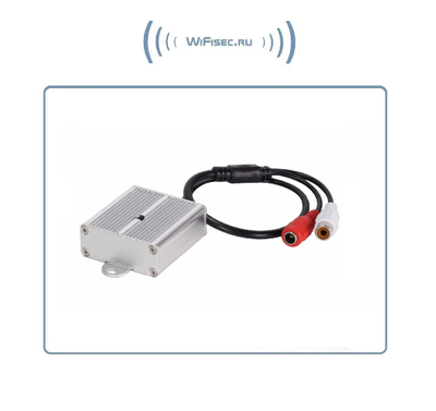 MIC-03 Высокочувствительный микрофон для систем видеонаблюдения, подключение IP видеокамер с аудио каналом. (металл.) всепогодный. ( -25°C~85°C)