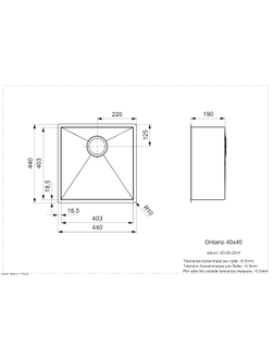 Мойка Reginox Ontario L 40x40 lux