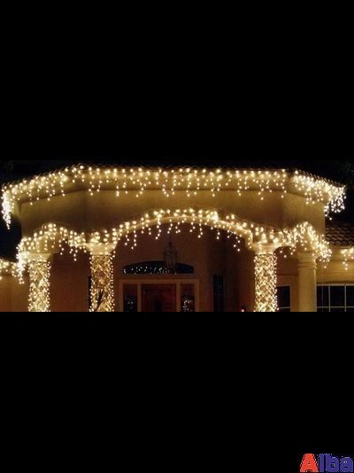 Бахрома 3*0.6 м БЕЛЫЙ ТЕПЛЫЙ, мерцание IP 65