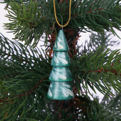 Матрёшка «Котик» с ёлочными деревянными игрушками, 7шт