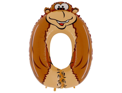 Фольгированная цифра - "Забавные животные"