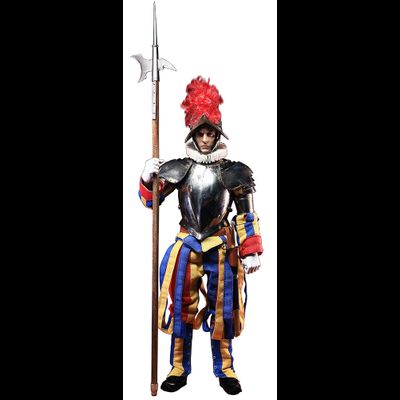 Гвардеец швейцарской гвардии (медная версия) - Коллекционная ФИГУРКА 1/6 scale SERIES OF EMPIRES - PONTIFICAL SWISS GUARD (EXCLUSIVE CUPRONICKEL VERSION) (SE128) - COOMODEL