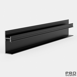 Теневой плинтус скрытого монтажа Pro Design 7210 Черный Муар Ral 9005