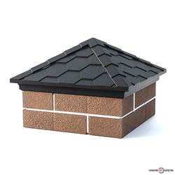 Колпаки на столбы полимерпесчаные (капельник) на 1.5 кирпича