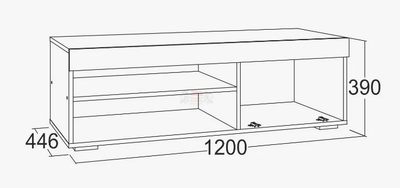 Ольга 19 Тумба для ТВ (дуб крафт серый/дуб крафт белый)