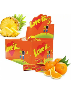 LOVE IS жевательная резинка Апельсин Ананас