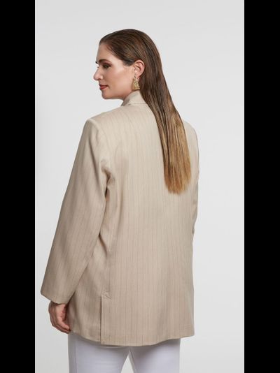 Жакет бежевый в полоску